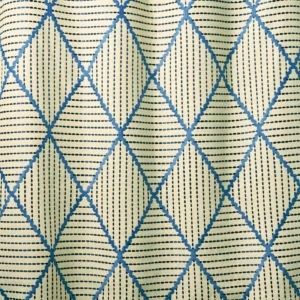 Oberon Fabric from Linwood Fabrics Titania collection - yellow geometric embroideried