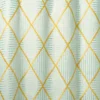 Oberon Fabric from Linwood Fabrics Titania collection - blue geometric embroideried