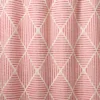 Oberon Fabric from Linwood Fabrics Titania collection - red geometric embroideried