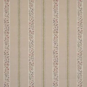 Clementine Fabric from iLiv Botanical Archive collection - brown striped printed