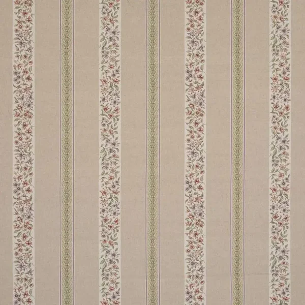 Clementine Fabric - Hessian by Clementine Fabric from iLiv Botanical Archive collection - brown striped printed
