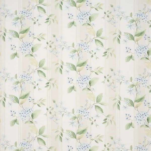Hydrangea Fabric - Bluestone by Hydrangea Fabric from iLiv Botanical Archive collection - blue botanical printed