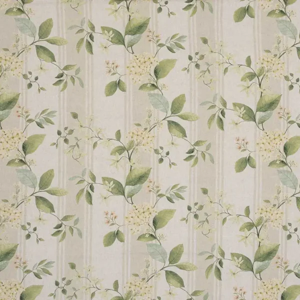 Hydrangea Fabric - Leaf by Hydrangea Fabric from iLiv Botanical Archive collection - green botanical printed