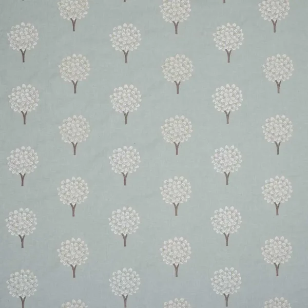 Briarwood Fabric - Aqua by Briarwood Fabric from iLiv Botanical Archive collection - blue botanical embroideried