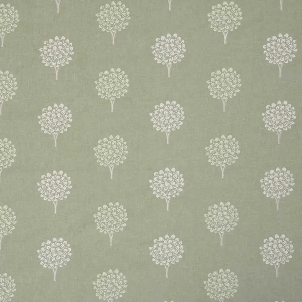 Briarwood Fabric - Mint by Briarwood Fabric from iLiv Botanical Archive collection - green botanical embroideried