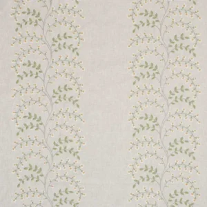 Meadowvale Fabric from iLiv Botanical Archive collection - green botanical embroideried