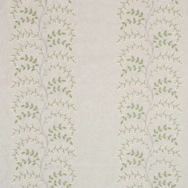 Meadowvale Fabric - Leaf by Meadowvale Fabric from iLiv Botanical Archive collection - green botanical embroideried