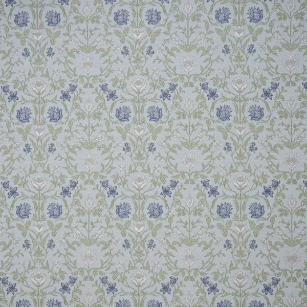 Rosetto Fabric - Bluestone by Rosetto Fabric from iLiv Botanical Archive collection - blue botanical woven