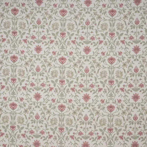 Rosetto Fabric - Chintz by Rosetto Fabric from iLiv Botanical Archive collection - red botanical woven