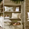 Meadowvale Fabric from iLiv Botanical Archive collection - purple botanical embroideried