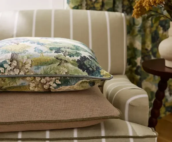 Bloomfield Fabric from iLiv Botanical Archive collection - green botanical printed