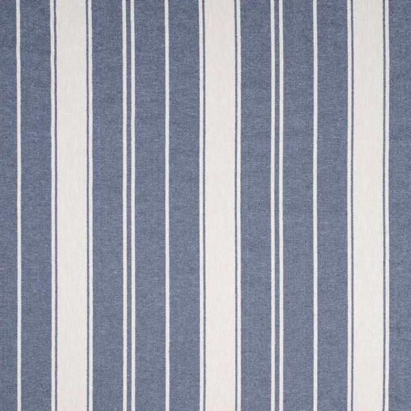 Lynton Fabric - Indigo by Lynton Fabric from iLiv Hartland collection - blue striped woven