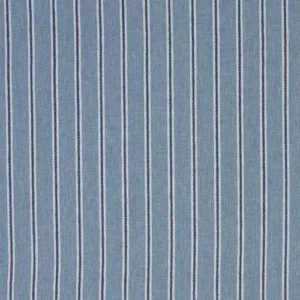 Zennor Fabric from iLiv Hartland collection - blue striped woven