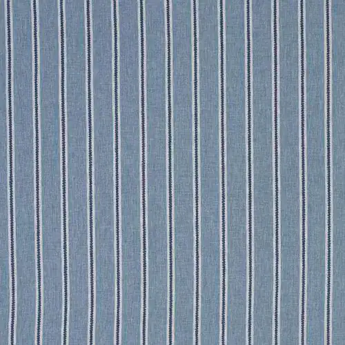 Zennor Fabric - Indigo by Zennor Fabric from iLiv Hartland collection - blue striped woven