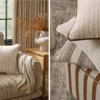 Solara Fabric from iLiv Hartland collection - green striped woven