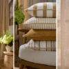 Solara Fabric from iLiv Hartland collection - green striped woven