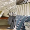 Zennor Fabric from iLiv Hartland collection - red striped woven