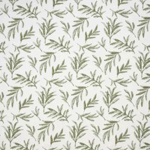 Filora Fabric from iLiv Terrana collection - green botanical embroideried