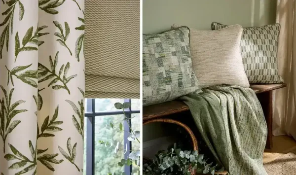 Filora Fabric - Prussian by Terrana Fabric from iLiv Terrana collection - green contemporary woven