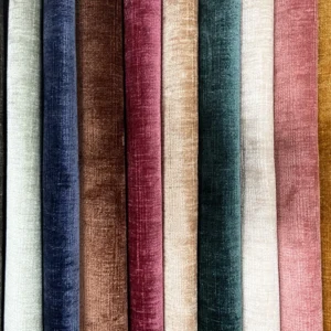 Celina Fabric from Cristina Marrone Celina collection - green plain velvet-chenille