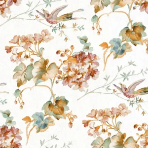 Giardino Fabric from Cristina Marrone Giardino collection - brown botanical cotton