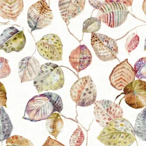 Giardino Fabric from Cristina Marrone Giardino collection - brown botanical cotton