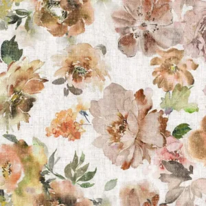 Giardino Fabric from Cristina Marrone Giardino collection - brown botanical cotton