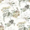 Giardino Fabric from Cristina Marrone Giardino collection - black-grey botanical cotton