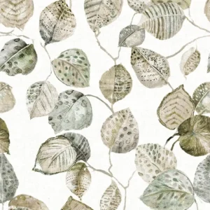 Giardino Fabric from Cristina Marrone Giardino collection - black-grey botanical cotton