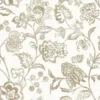 Giardino Fabric from Cristina Marrone Giardino collection - black-grey botanical cotton