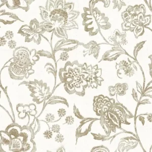 Giardino Fabric from Cristina Marrone Giardino collection - black-grey botanical cotton