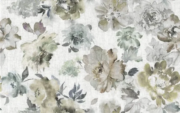 Giardino Fabric - GIA4258 by Giardino Fabric from Cristina Marrone Giardino collection - black-grey botanical cotton