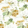 Giardino Fabric from Cristina Marrone Giardino collection - yellow botanical cotton