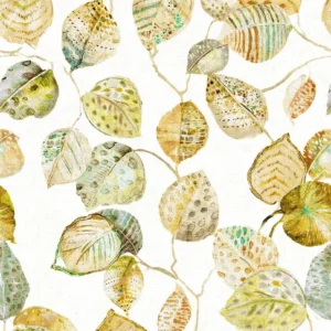 Giardino Fabric from Cristina Marrone Giardino collection - yellow botanical cotton