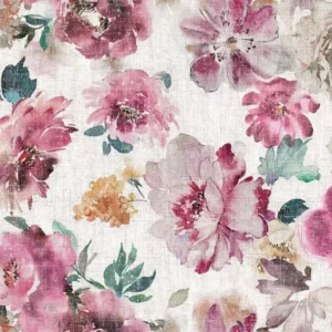 Giardino Fabric from Cristina Marrone Giardino collection - pink botanical cotton