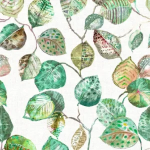 Giardino Fabric from Cristina Marrone Giardino collection - green botanical cotton