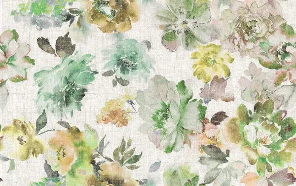 Giardino Fabric - GIA4276 by Giardino Fabric from Cristina Marrone Giardino collection - green botanical cotton