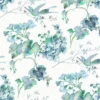 Giardino Fabric from Cristina Marrone Giardino collection - blue botanical cotton