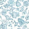 Giardino Fabric from Cristina Marrone Giardino collection - blue botanical cotton