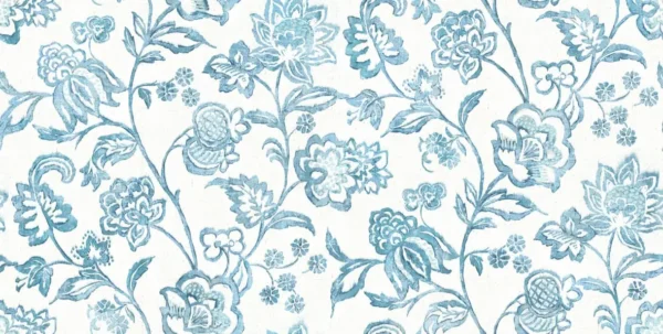 Giardino Fabric - GIA4281 by Giardino Fabric from Cristina Marrone Giardino collection - blue botanical cotton