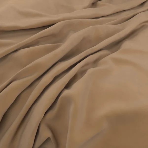 Plush Velvet Fabric - Almond by Plush Velvet Fabric from Warwick Plush Velvet IV collection - brown plain velvet-chenille