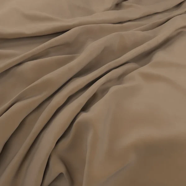 Plush Velvet Fabric - Caribou by Plush Velvet Fabric from Warwick Plush Velvet IV collection - brown plain velvet-chenille