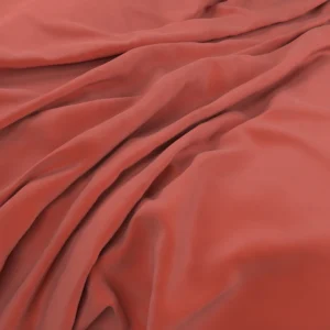 Plush Velvet Fabric from Warwick Plush Velvet IV collection - red plain velvet-chenille