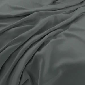 Plush Velvet Fabric from Warwick Plush Velvet IV collection - black-grey plain velvet-chenille