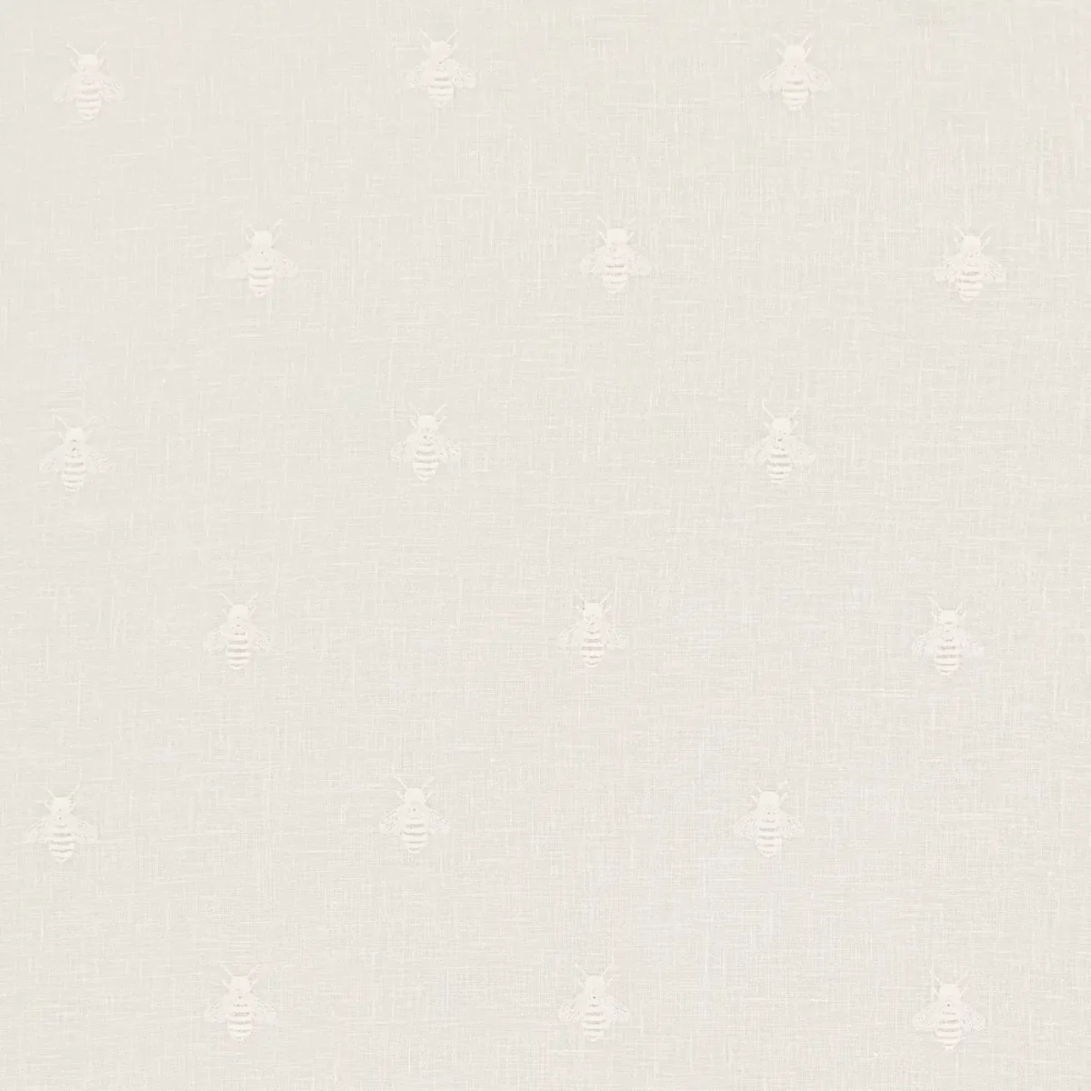 Bumblebee Fabric - Ivory by Bumblebee Fabric from Warwick Hampton Weaves & Embroideries collection - white animal embroideried