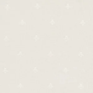 Bumblebee Fabric from Warwick Hampton Weaves & Embroideries collection - white animal embroideried