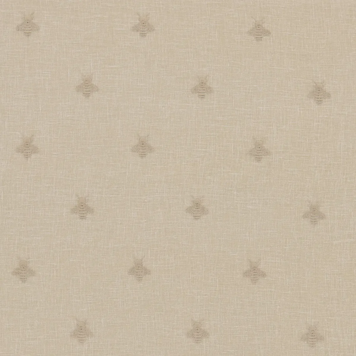 Bumblebee Fabric - Linen by Bumblebee Fabric from Warwick Hampton Weaves & Embroideries collection - neutral animal embroideried