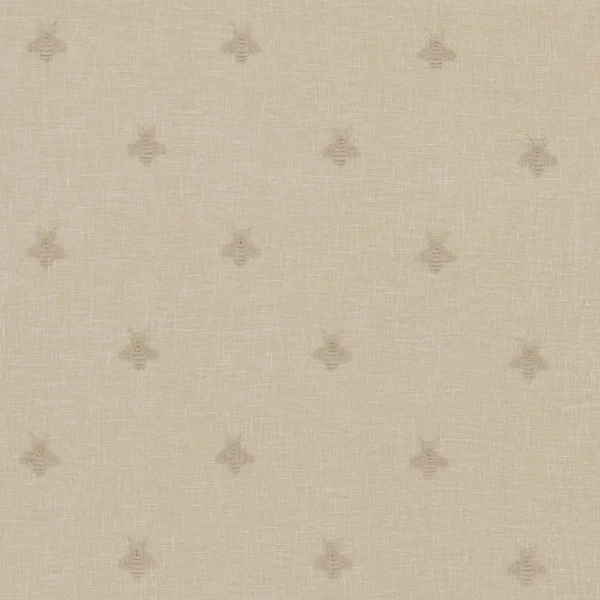 Bumblebee Fabric - Linen by Bumblebee Fabric from Warwick Hampton Weaves & Embroideries collection - neutral animal embroideried