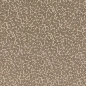 Gardiner Fabric from Warwick Hampton Weaves & Embroideries collection - brown botanical embroideried