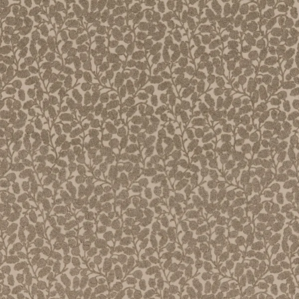 Gardiner Fabric - Rockpool by Gardiner Fabric from Warwick Hampton Weaves & Embroideries collection - brown botanical embroideried